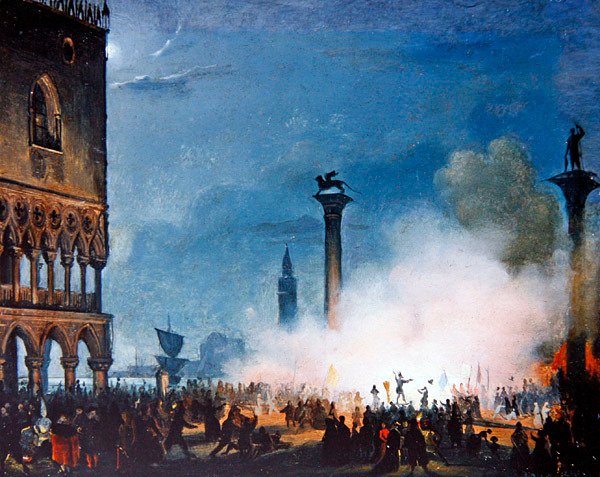 Een Venetiaans tafereel door Giovanni Battista della Libera