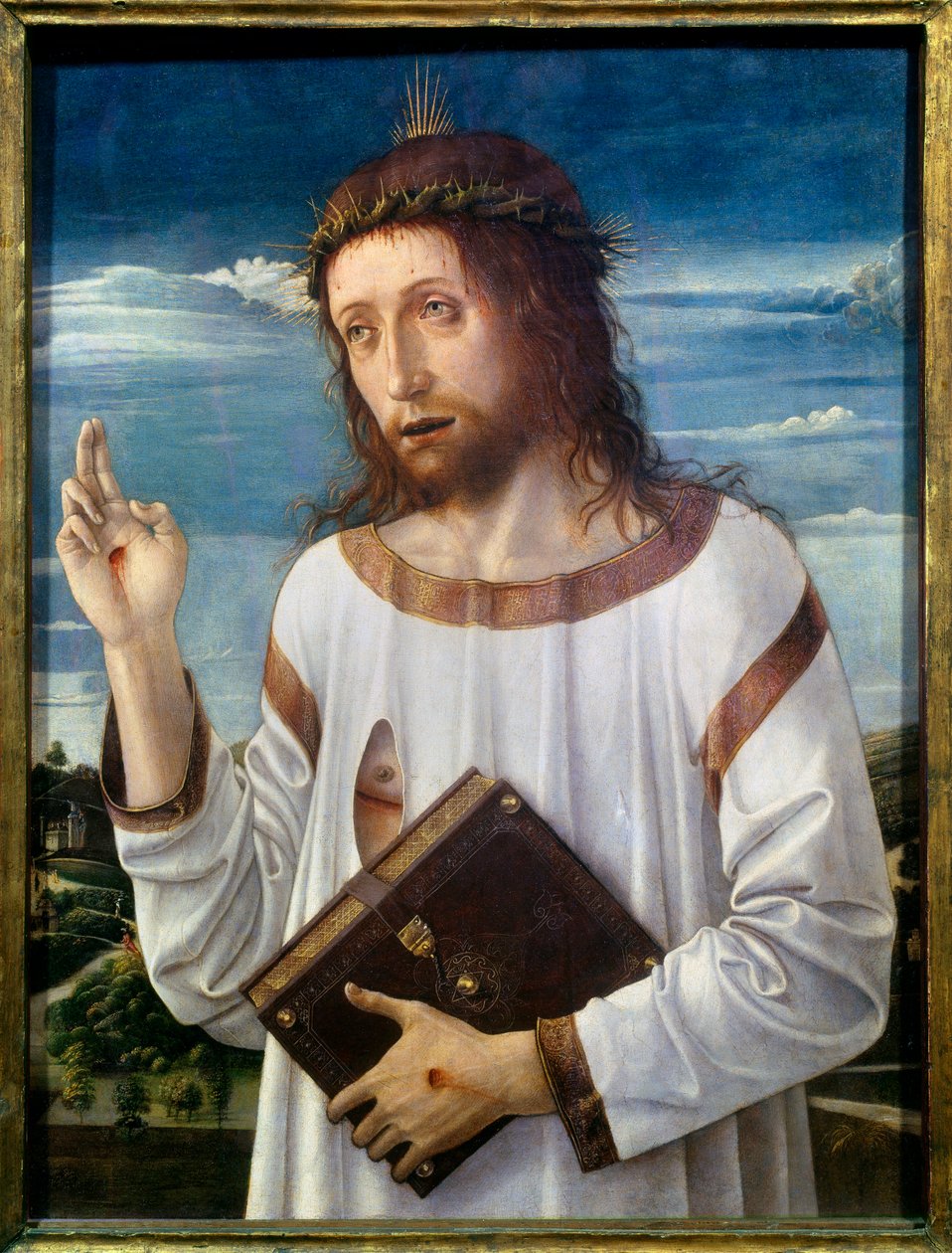 Christus zegent door Giovanni Bellini