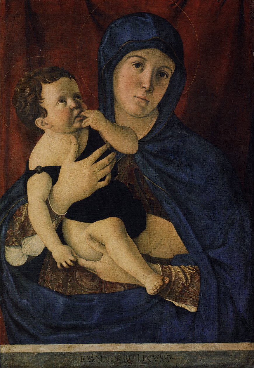 Duits: Maria mit dem Kind Madonna met kind door Giovanni Bellini