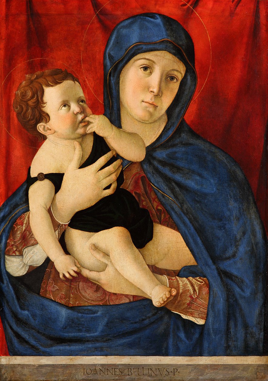 Duits: Maria mit dem Kind Madonna met kind door Giovanni Bellini