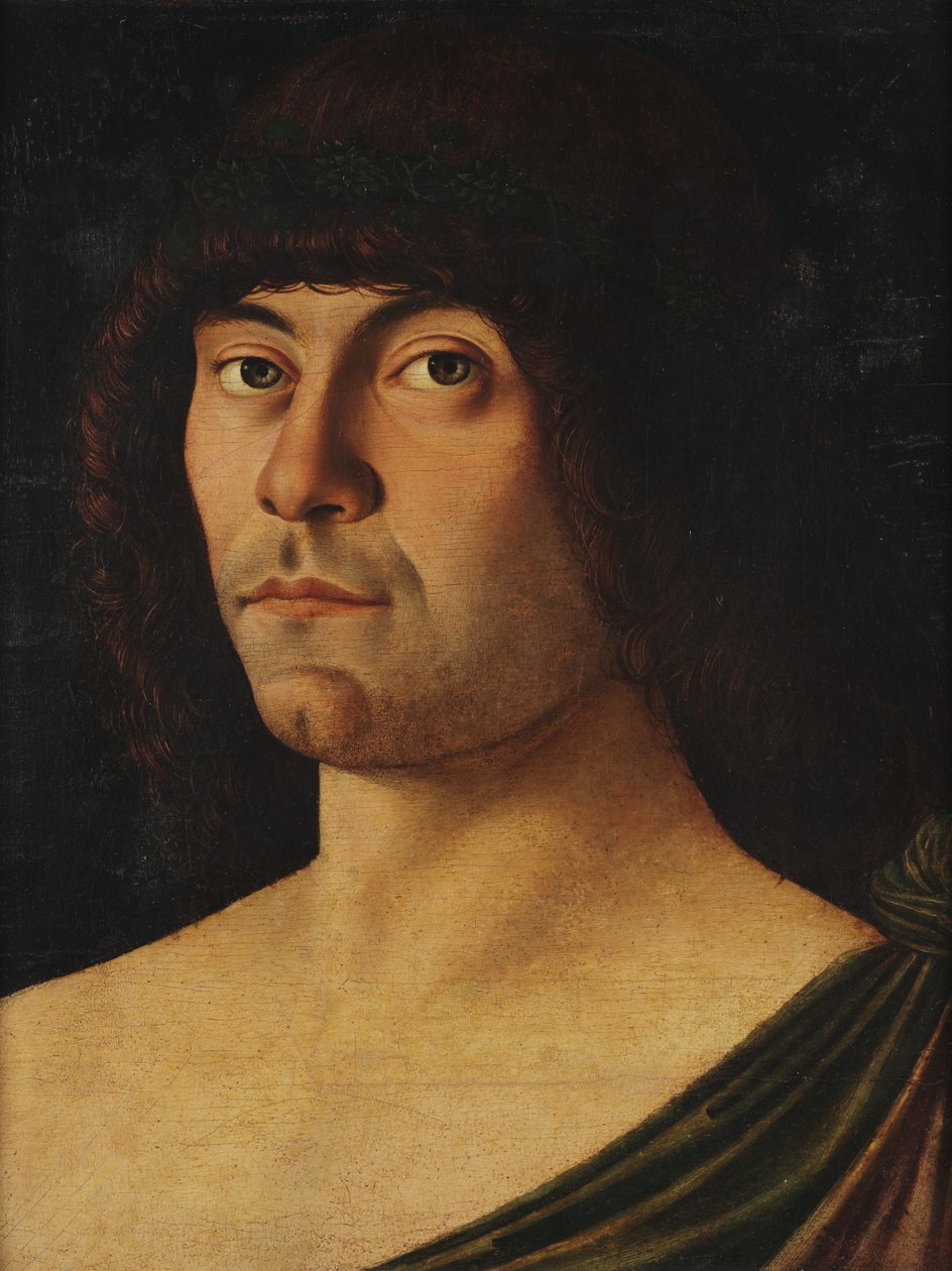 Italiaans: Ritratto di un umanista - Portret van een dichter De dichter Raffaele Zovenzoni door Giovanni Bellini