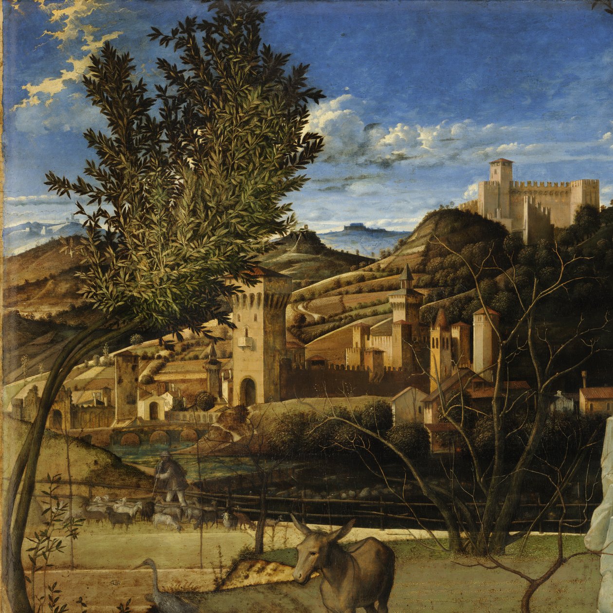 Franciscus in de woestijn door Giovanni Bellini