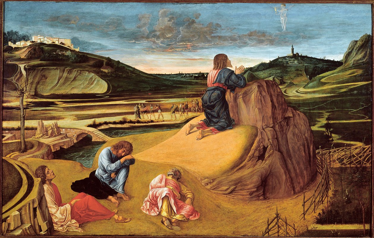De Agonie in de Tuin, ca.1465 (tempera op paneel) door Giovanni Bellini