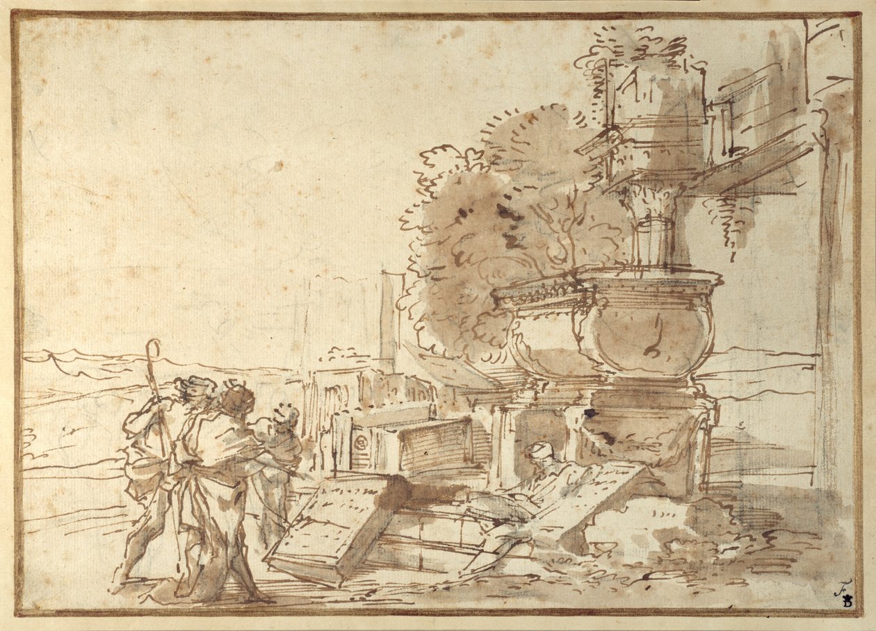Et in Arcadia Ego door Giovanni Benedetto Castiglione