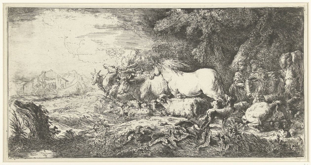 Ark van Noach door Giovanni Benedetto Castiglione