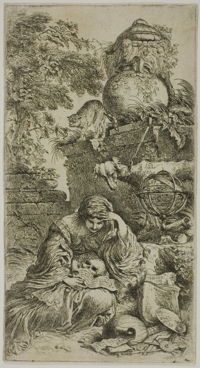Melancholie door Giovanni Benedetto Castiglione