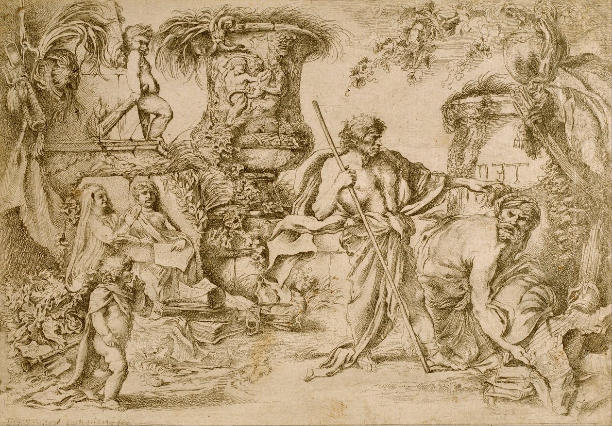 Temporalis Aeternitas door Giovanni Benedetto Castiglione