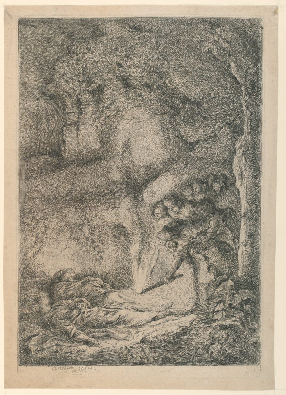 Het vinden van de lichamen van St. Peter en St. Paul door Giovanni Benedetto Castiglione