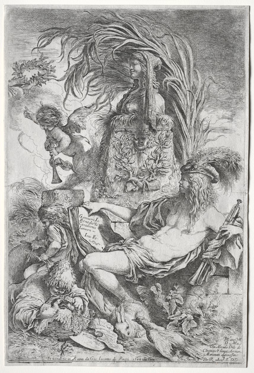 Het Genie van Castiglione door Giovanni Benedetto Castiglione