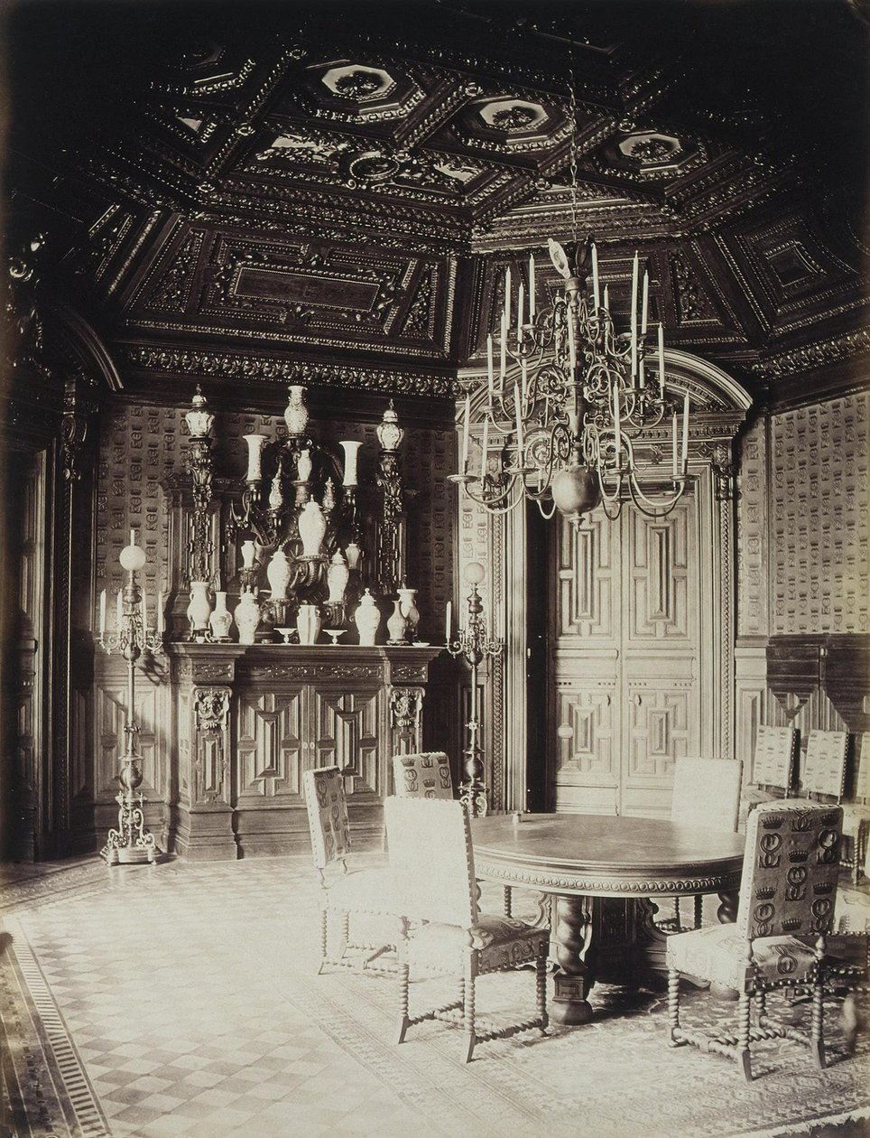 Het Stroganov-paleis in Sint-Petersburg. De eetkamer door Giovanni Bianchi