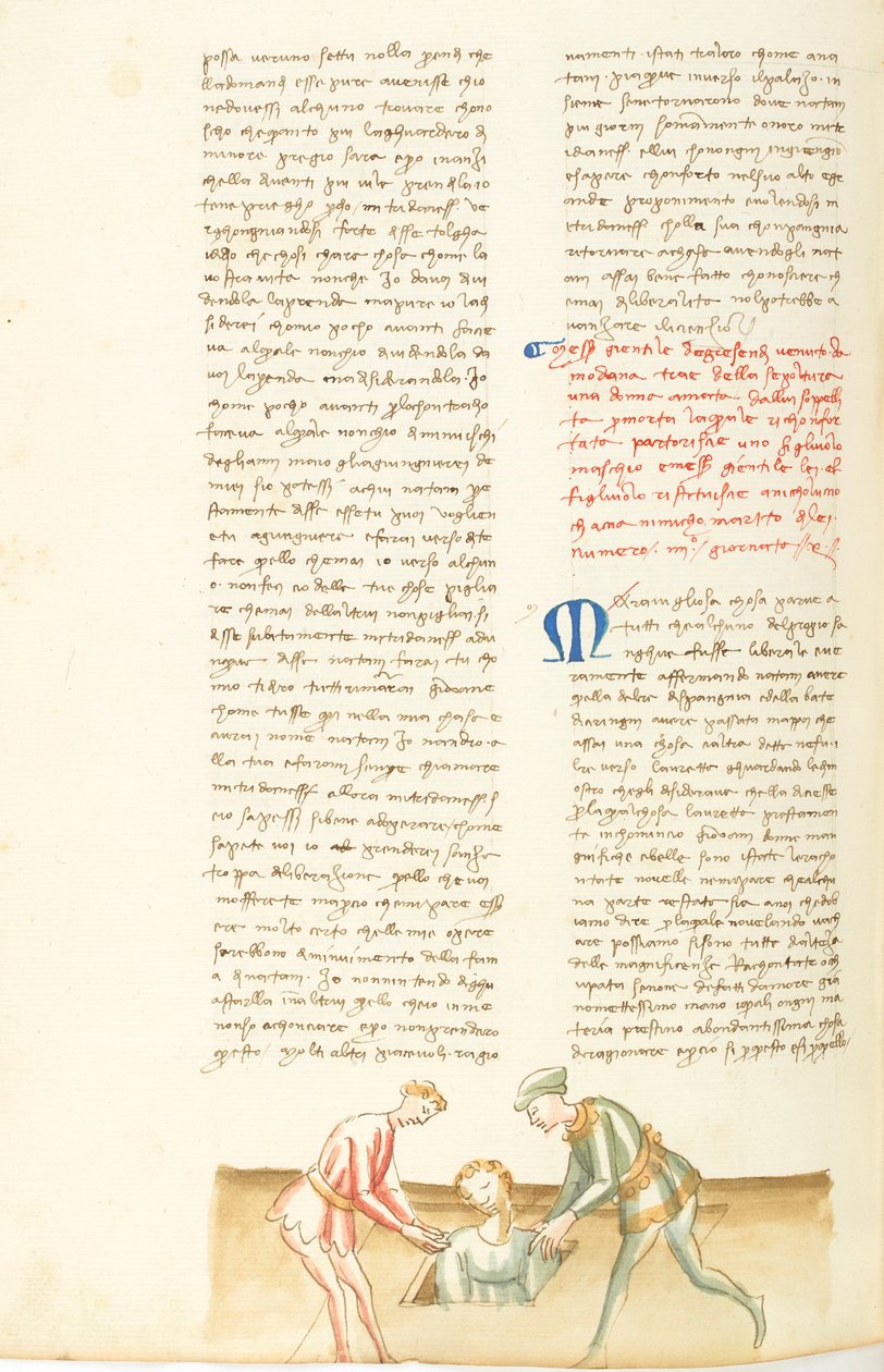 Decameron, De levende doden Zachte Carisendi die Catalina opgraaft, Tiende dag, kort verhaal 4. door Giovanni Boccaccio