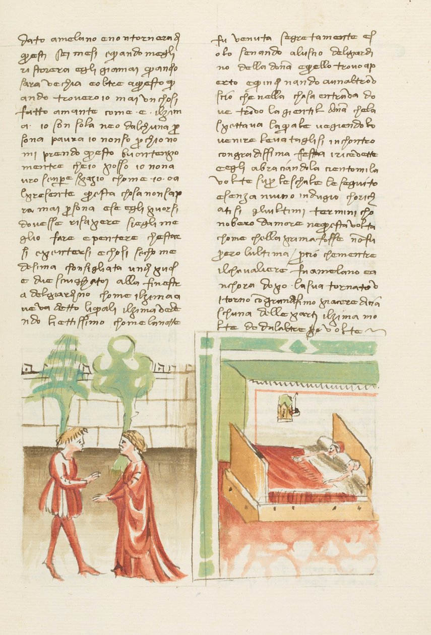 Decameron, Het spel van liefde en kans - Catella bedriegt haar man - Catella gedupeerd door Ricciardo, Derde dag, kort verhaal 6. door Giovanni Boccaccio