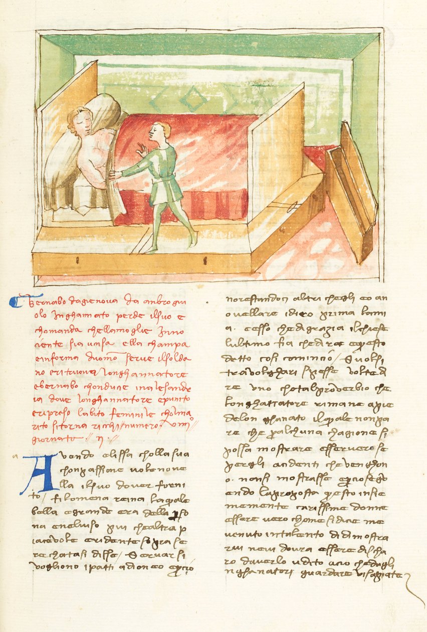 Decameron, De indiscrete juwelen Laurette Ambrogiuolo verrassend Ginevra , Tweede dag, kort verhaal 9. door Giovanni Boccaccio