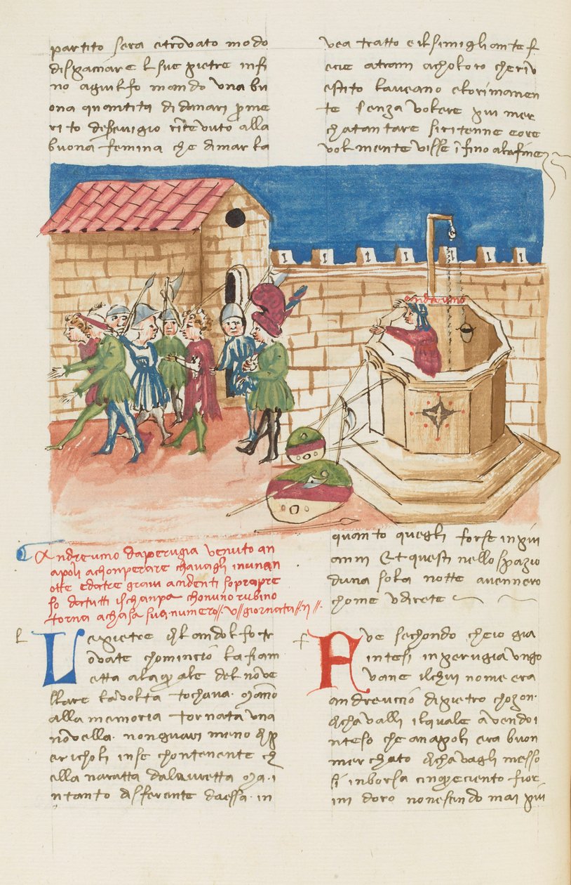 Decameron, De geuren van Napels - Andreuccio di Pietro komt uit de put, Tweede dag, kort verhaal 5. door Giovanni Boccaccio