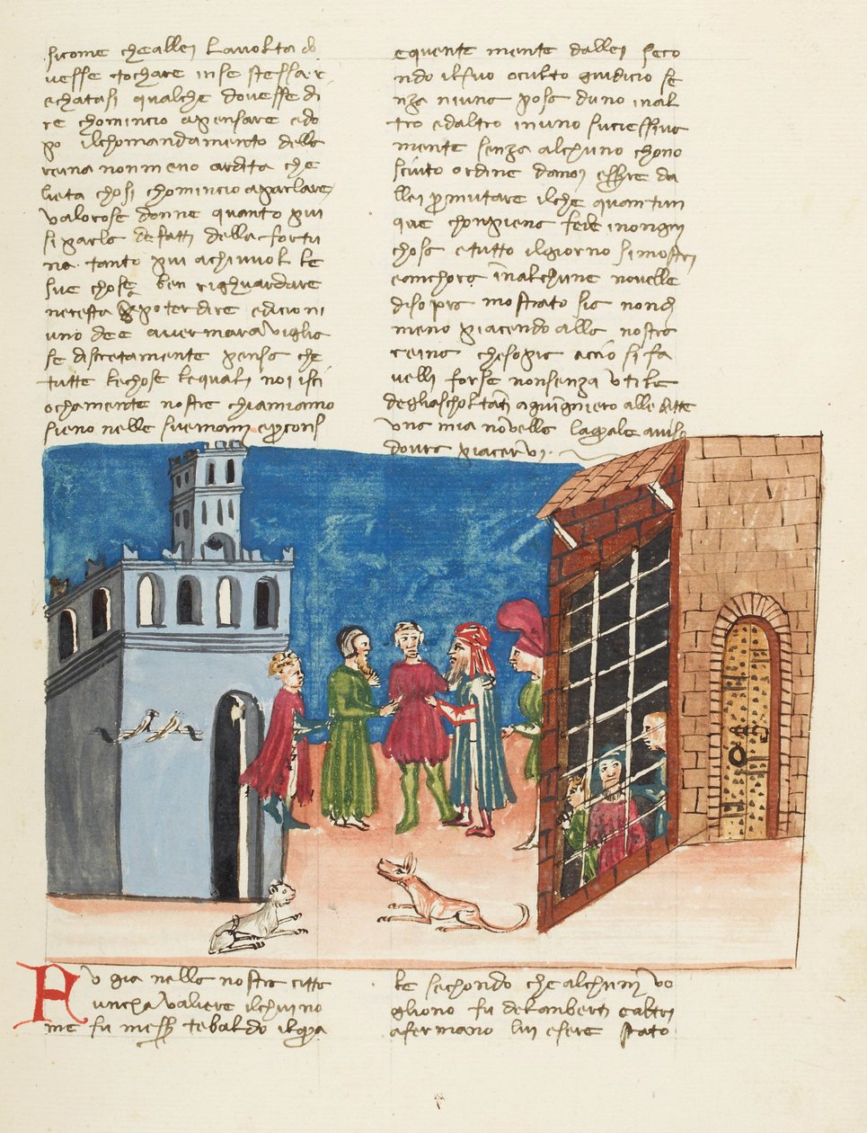 Decameron, Kleren maken de man niet. Lamberto en zijn broers in de gevangenis Tweede dag, kort verhaal 3. door Giovanni Boccaccio