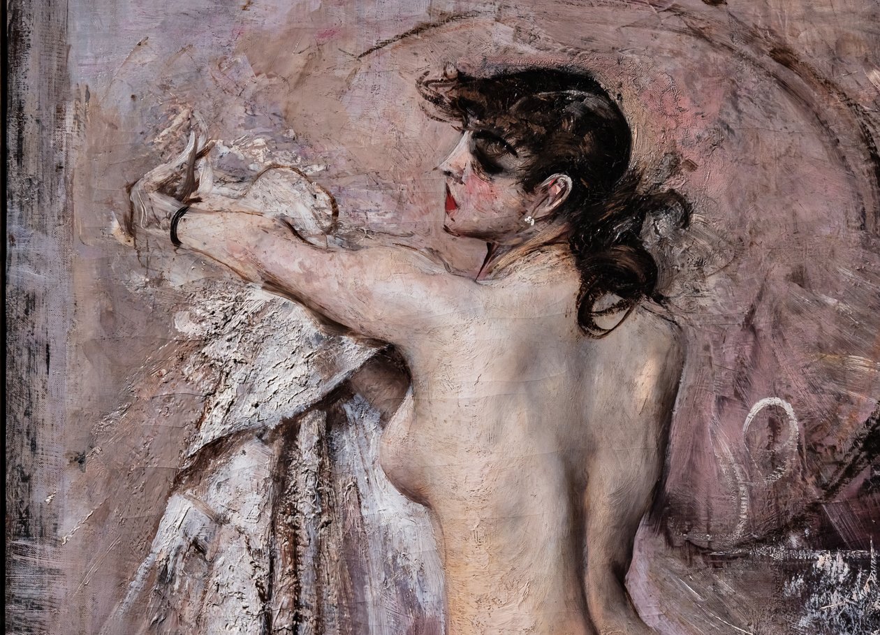 Na het Bad (detail) door Giovanni Boldini