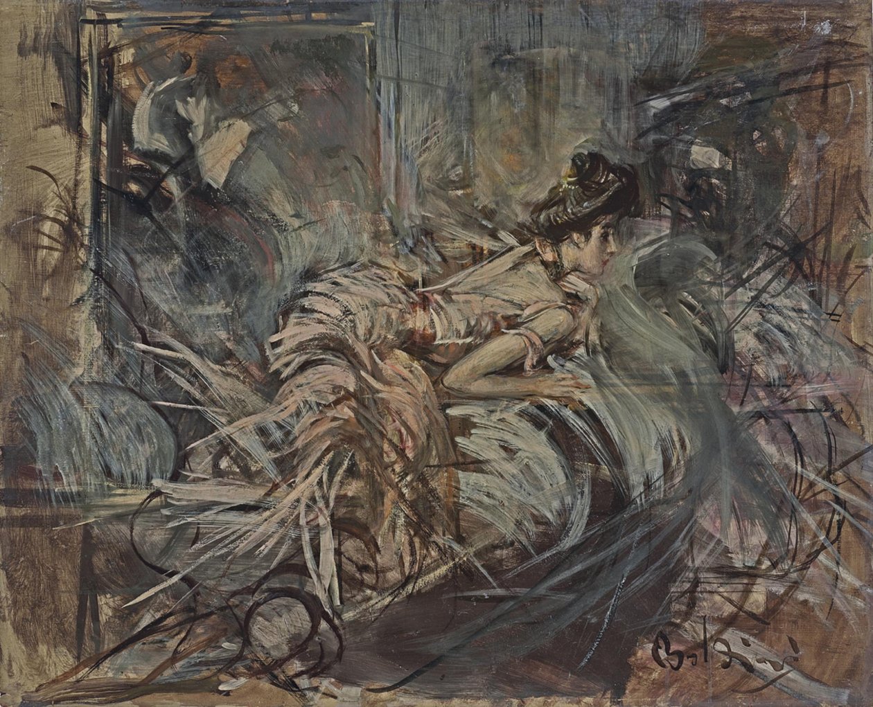 Boldini - Het model van de kunstenaar door Giovanni Boldini