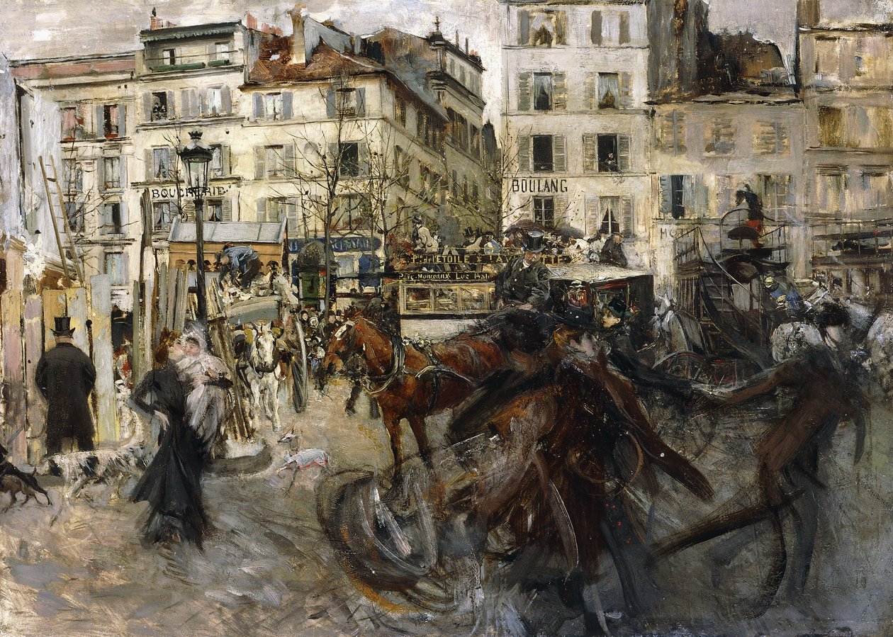 La Place Pigalle door Giovanni Boldini