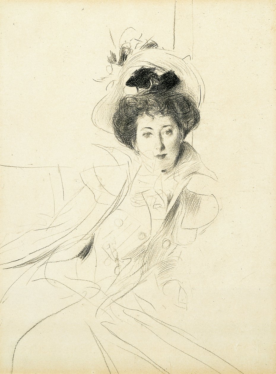 Studie van prinses Niscemi door Giovanni Boldini