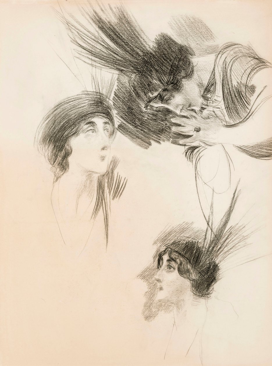 Drie Studies voor Het Portret van Dora di Rudinì Labouchère door Giovanni Boldini