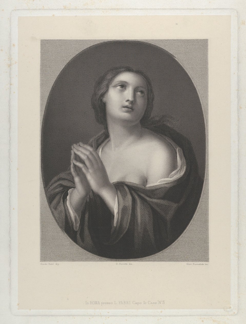 Vrouwelijke personificatie van Hoop, ca. 1835-81 door Giovanni Buonafede