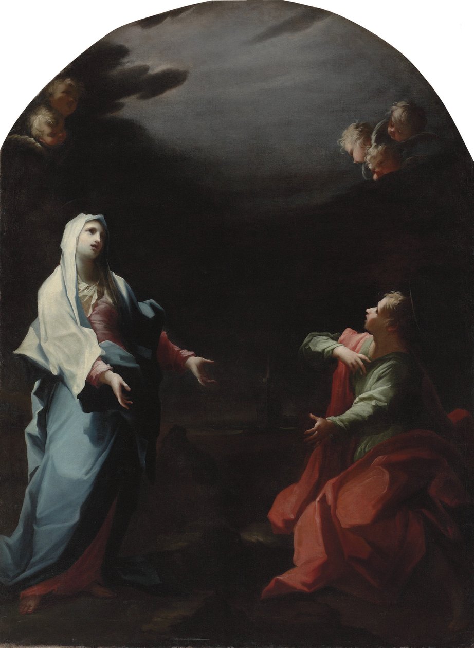 De Madonna en Johannes de Evangelist door Giovanni Camillo Sagrestani