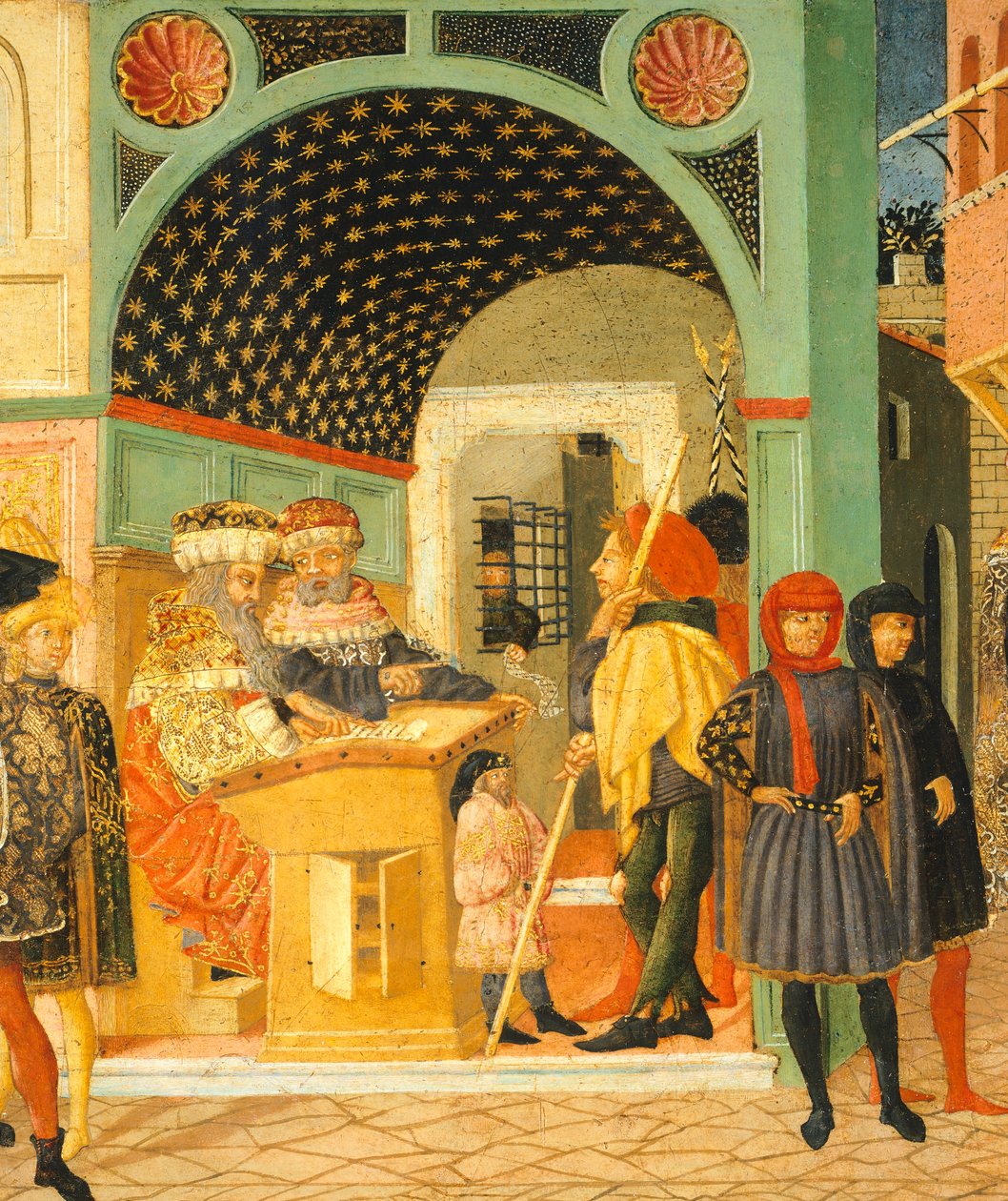 Verhalen van Susanna, circa 1450, rechterzijde van beschilderde kist, detail door Giovanni Di Ser Giovanni Lo Scheggia Guidi