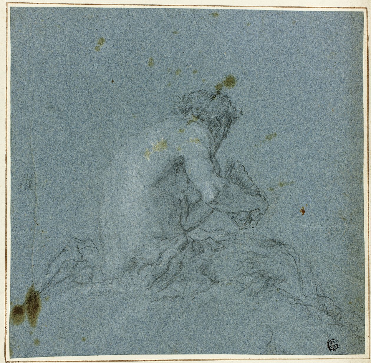 Een Sater die Zijn Fluit Speelt door Giovanni Domenico Tiepolo