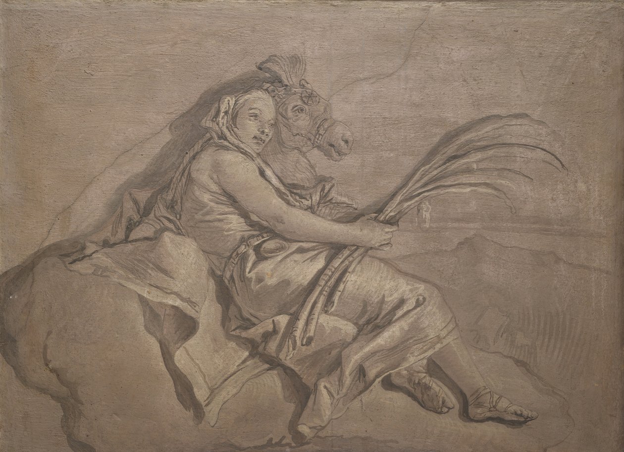Azië door Giovanni Domenico Tiepolo