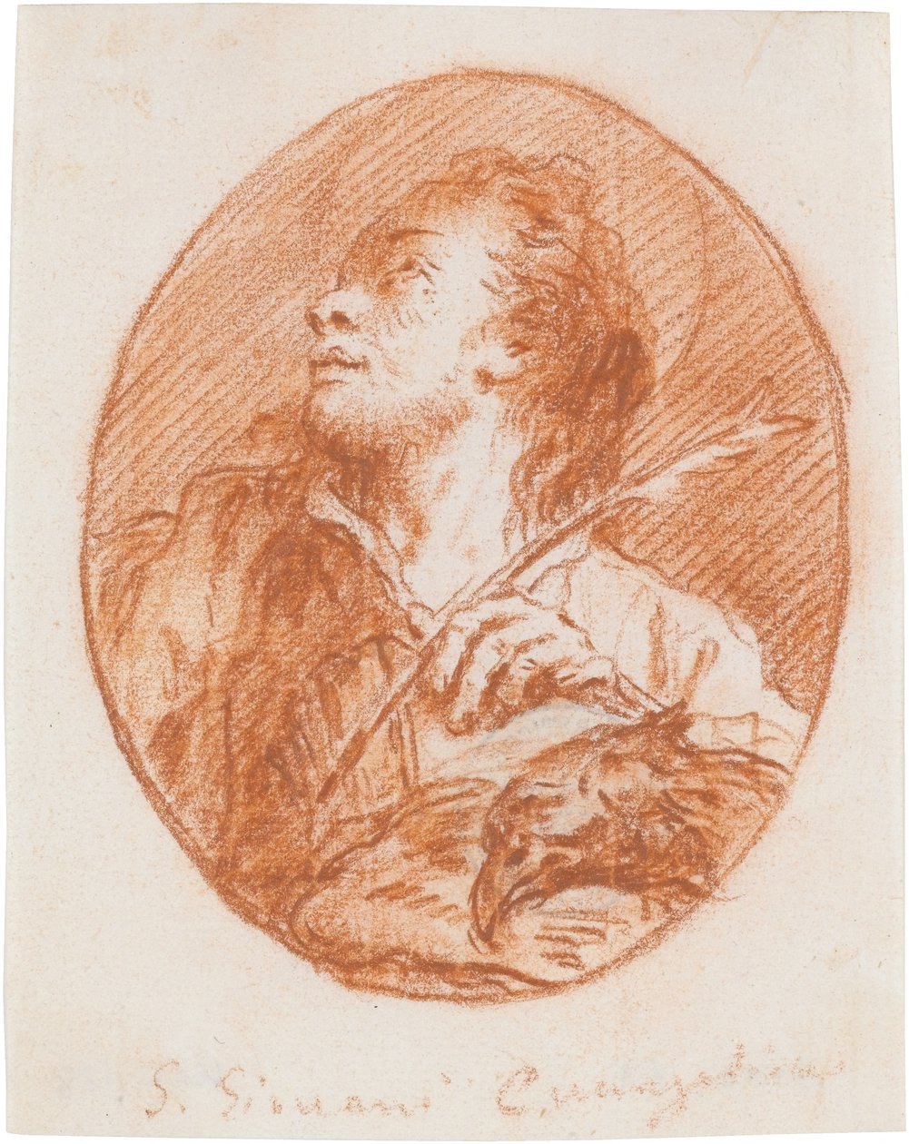 De heilige Johannes de Evangelist door Giovanni Domenico Tiepolo