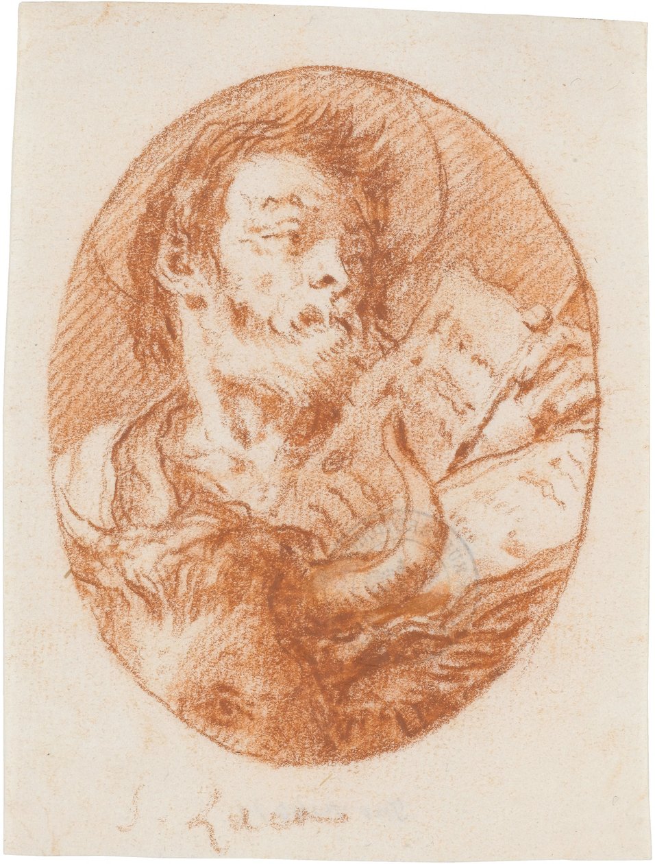 Der heilige Lukas door Giovanni Domenico Tiepolo