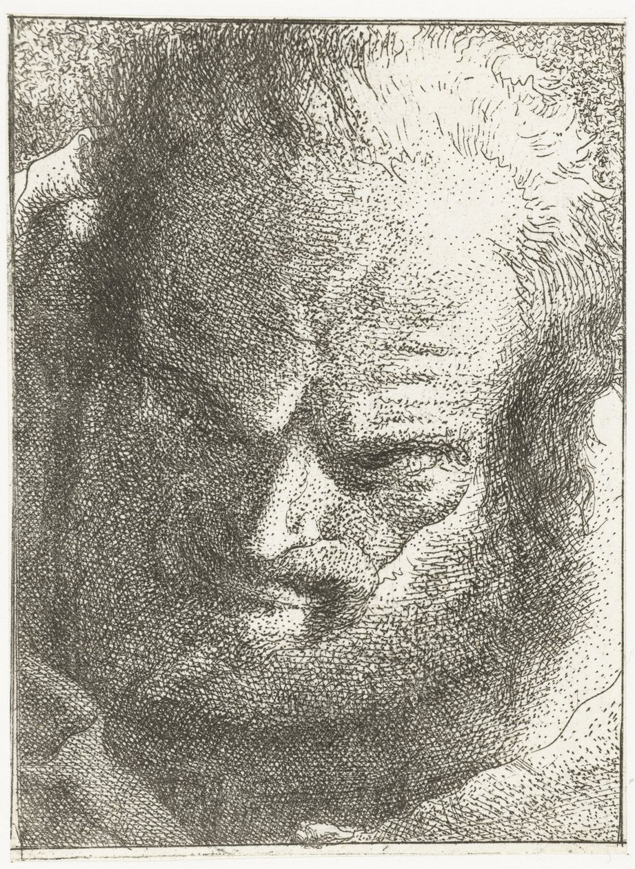 Man kijkt naar beneden door Giovanni Domenico Tiepolo