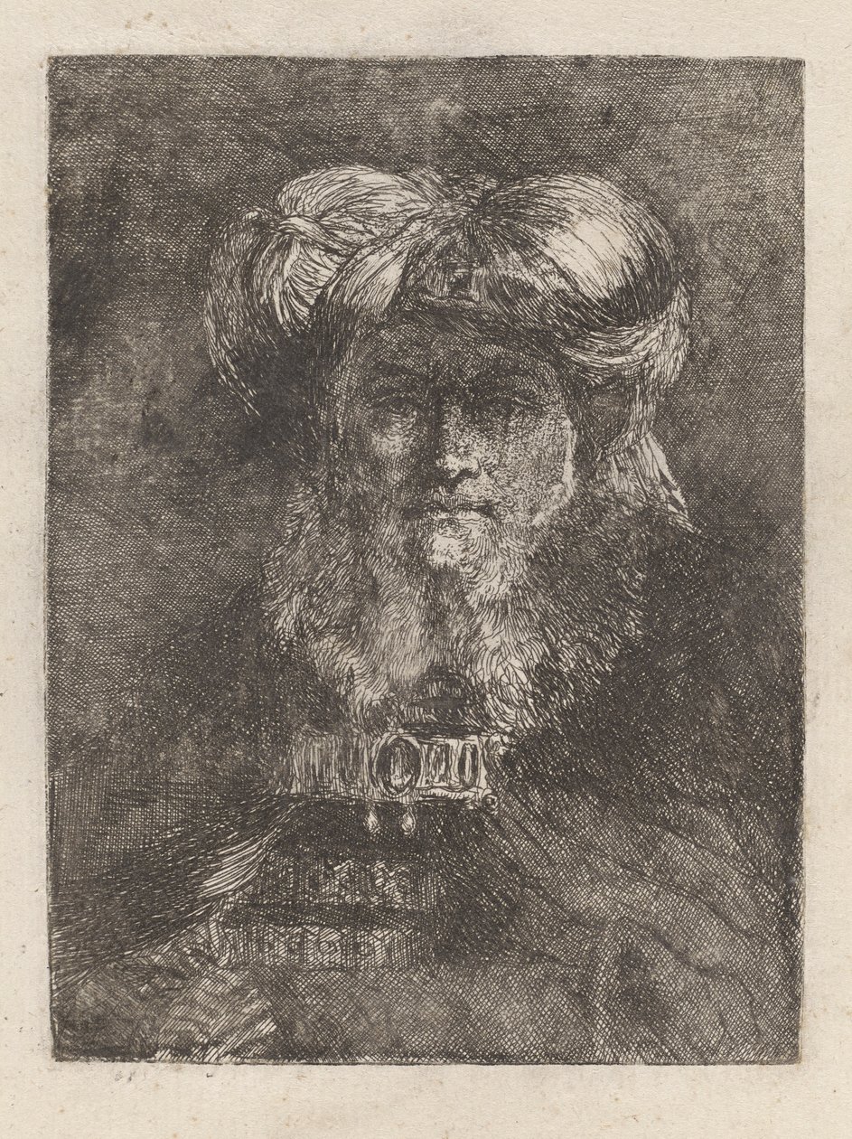 Oude Man in de Manier van Rembrandt, uit de Raccolta di Teste (Collectie van Hoofden) door Giovanni Domenico Tiepolo
