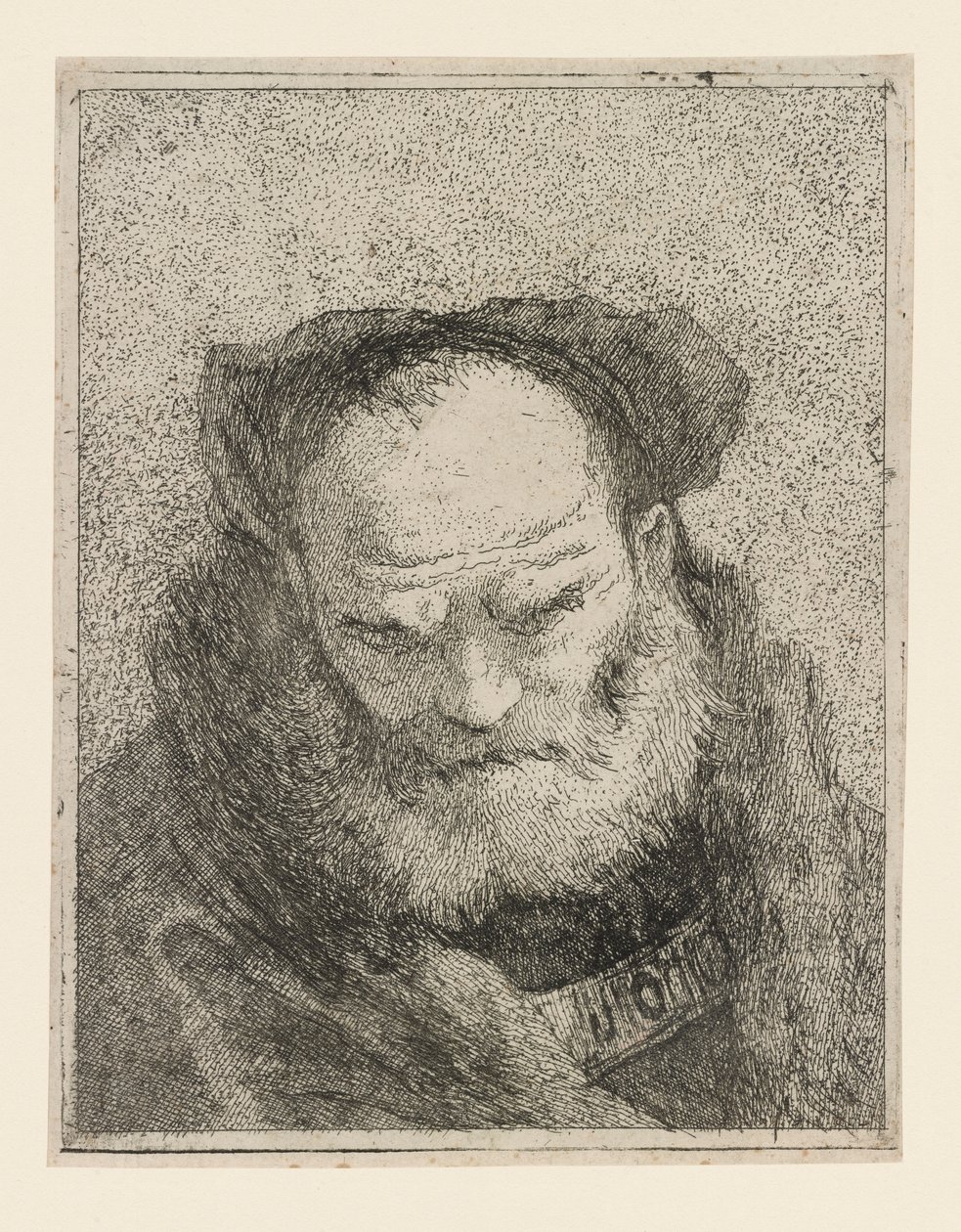 Oude Man met een Baard, uit de Raccolta di Teste (Collectie van Hoofden) door Giovanni Domenico Tiepolo