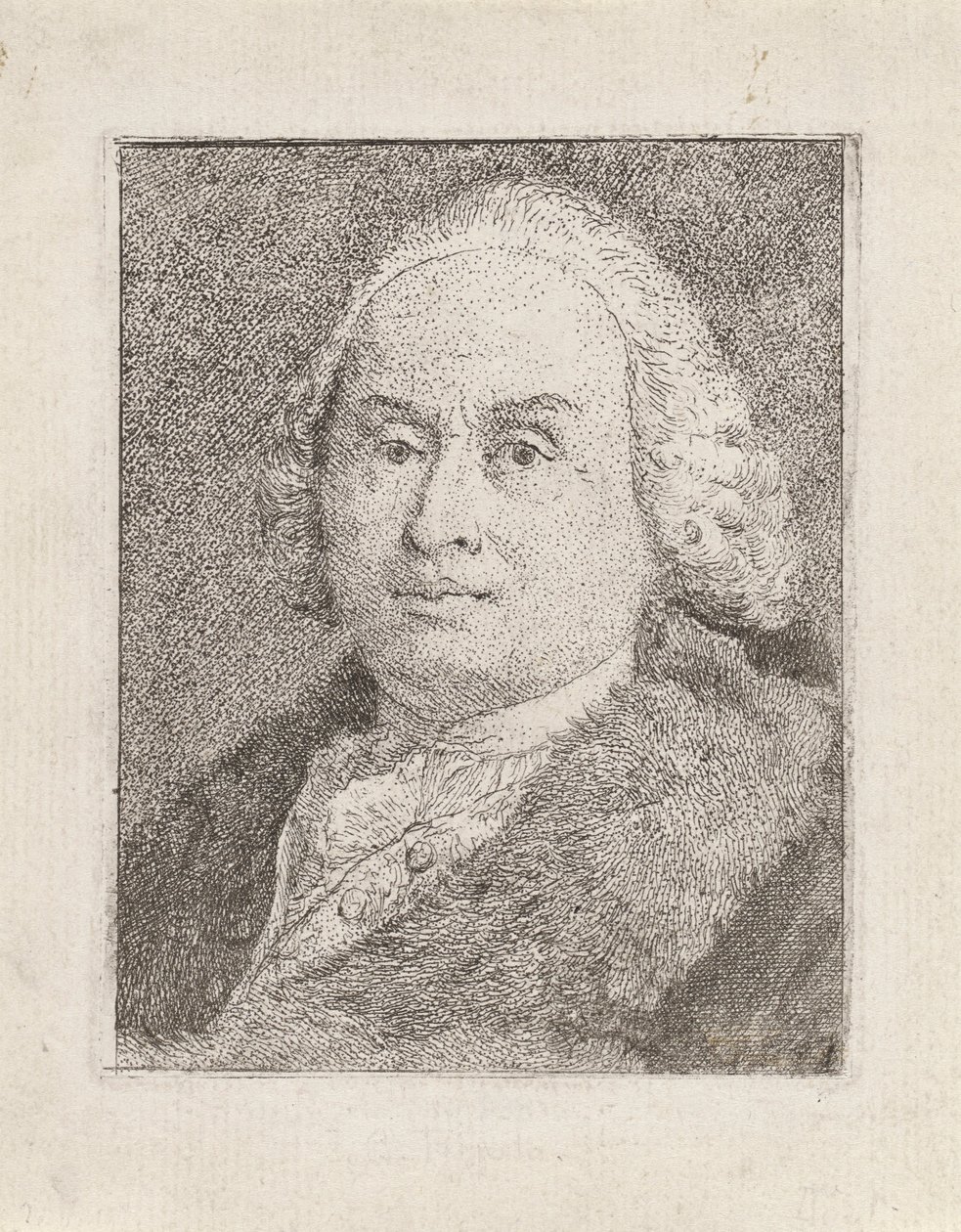 Portret van Giambattista Tiepolo, uit de Raccolta di Teste (Collectie van Hoofden) door Giovanni Domenico Tiepolo