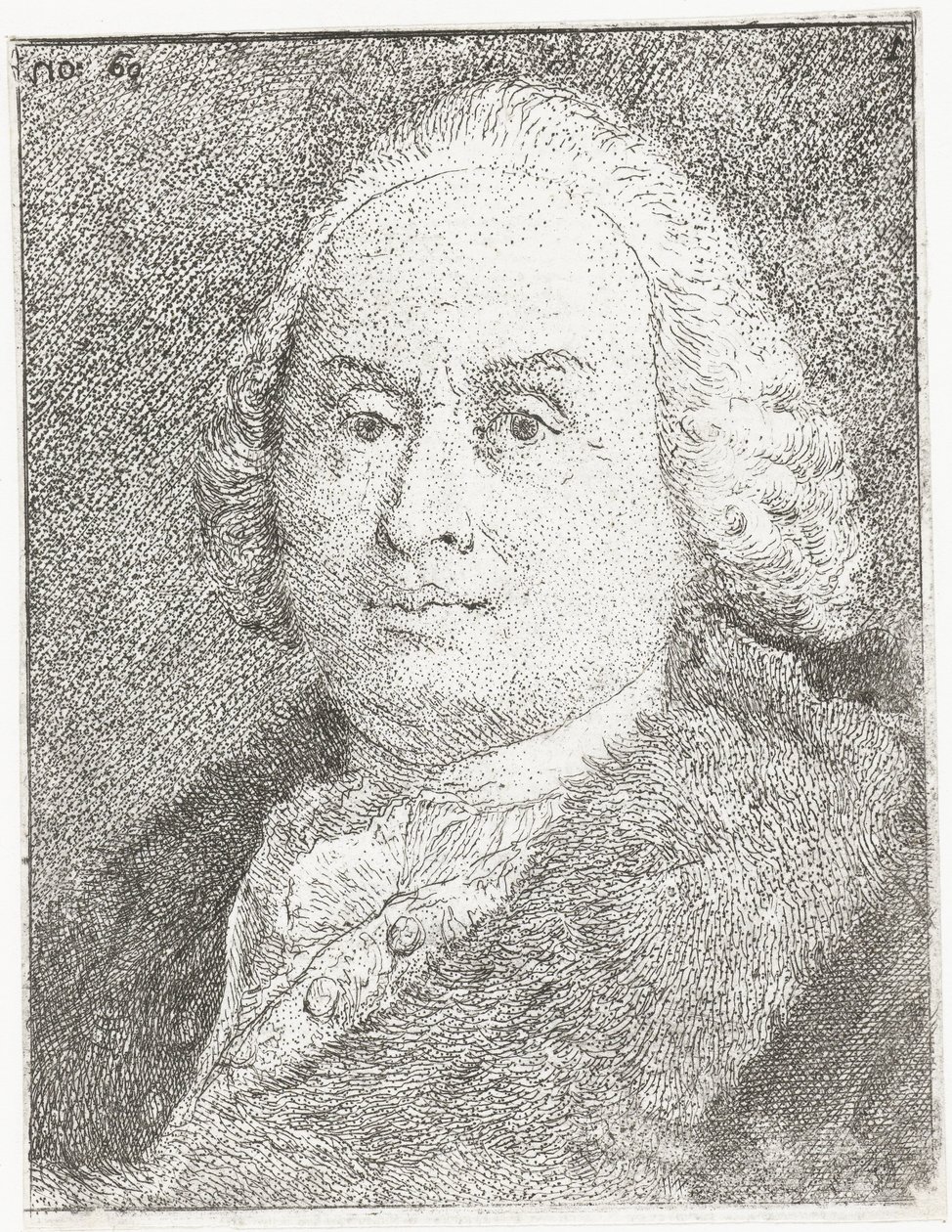 Portret van Giovanni Battista Tiepolo door Giovanni Domenico Tiepolo