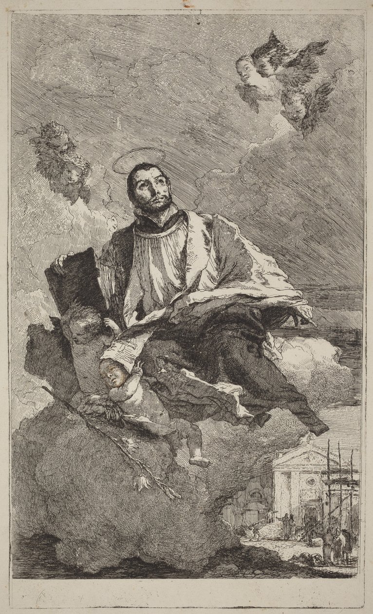 De heilige Cajetanus van Thiene door Giovanni Domenico Tiepolo