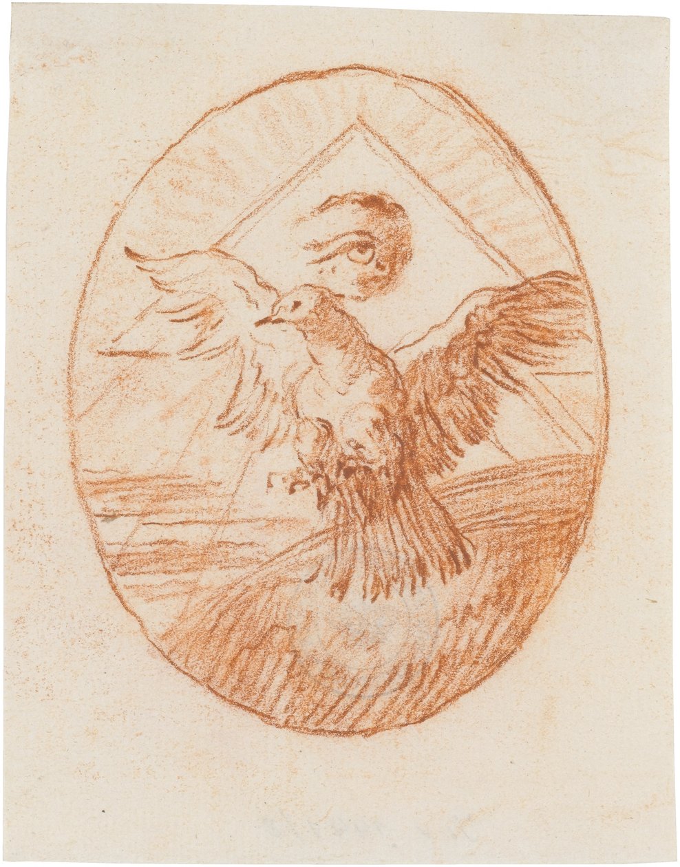 Taube und Auge Gottes, Sinnbild des Heiligen Geistes door Giovanni Domenico Tiepolo