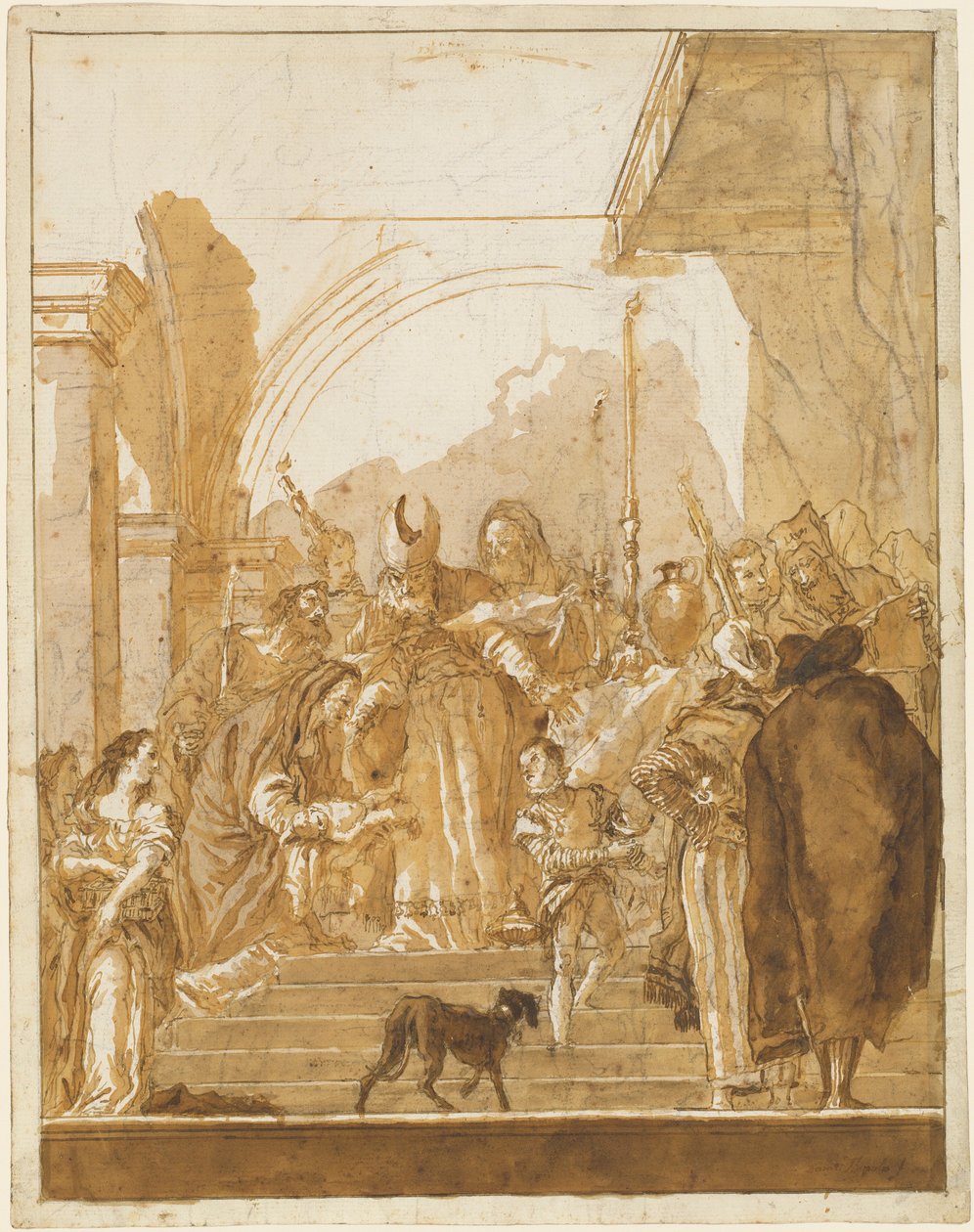 Die Darstellung im Tempel door Giovanni Domenico Tiepolo