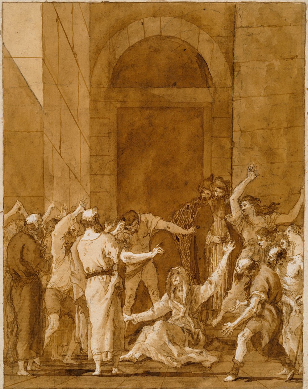 De opwekking van Tabitha door Giovanni Domenico Tiepolo