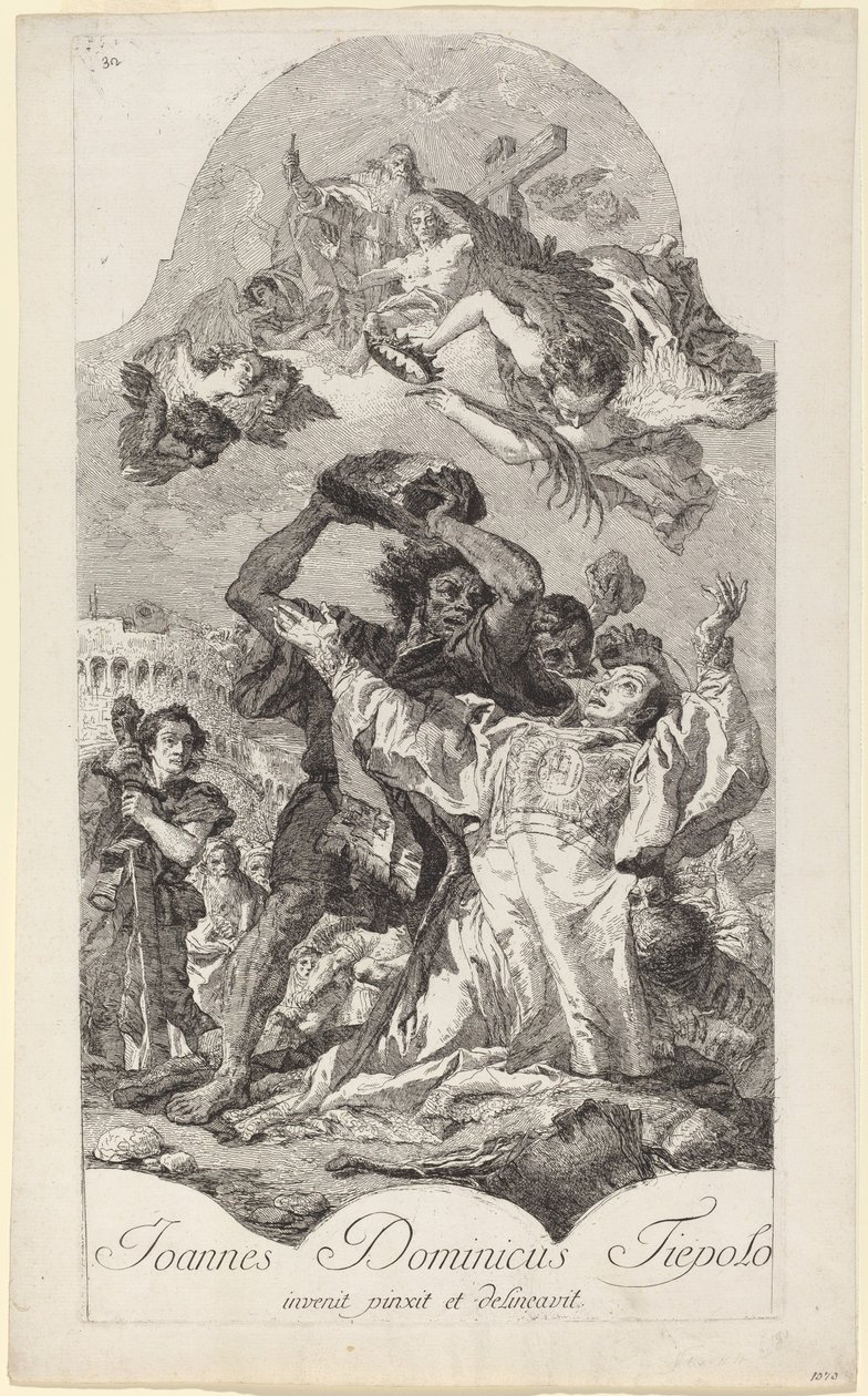 De Steniging van Sint Stefanus door Giovanni Domenico Tiepolo