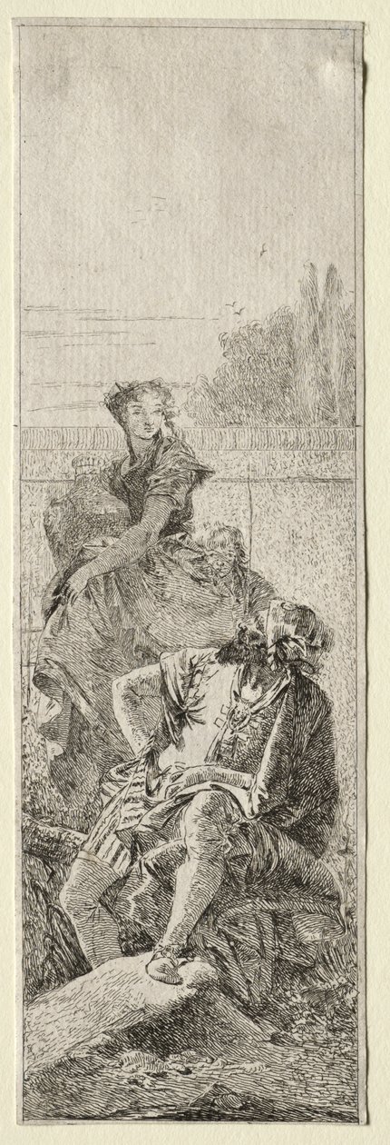 Twee Boeren door Giovanni Domenico Tiepolo