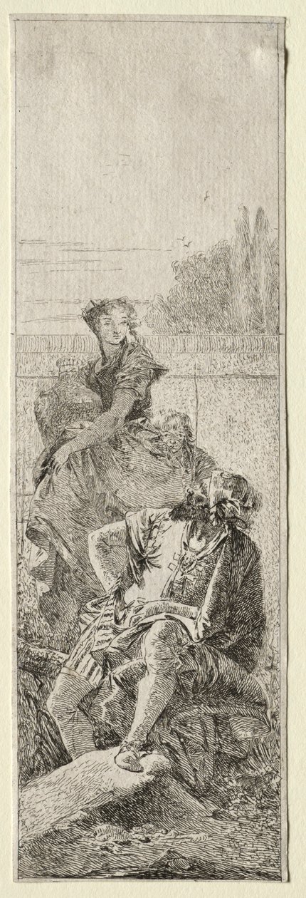 Twee boeren door Giovanni Domenico Tiepolo