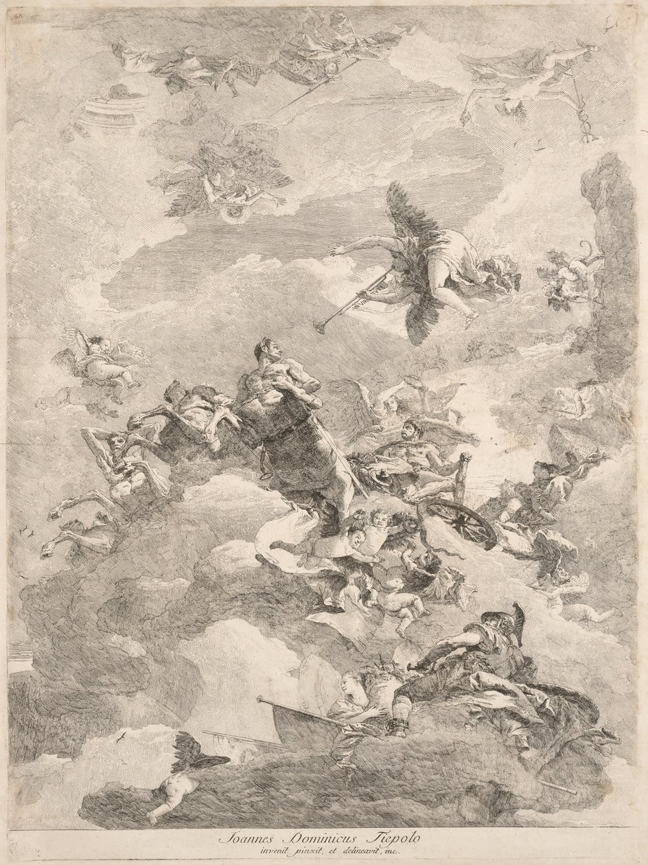 De Triomf van Hercules door Giovanni Domenico Tiepolo after Giovanni Battista Tiepolo
