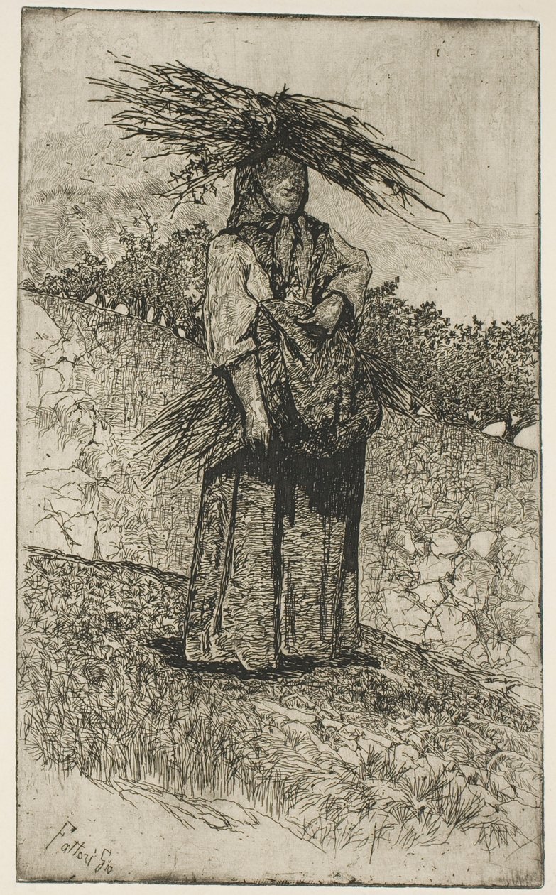 Boscaiola door Giovanni Fattori