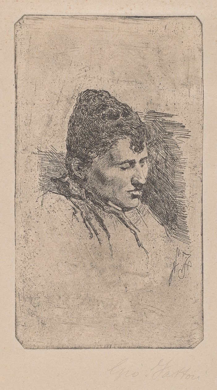 Portret van de Tweede Vrouw van de Kunstenaar door Giovanni Fattori