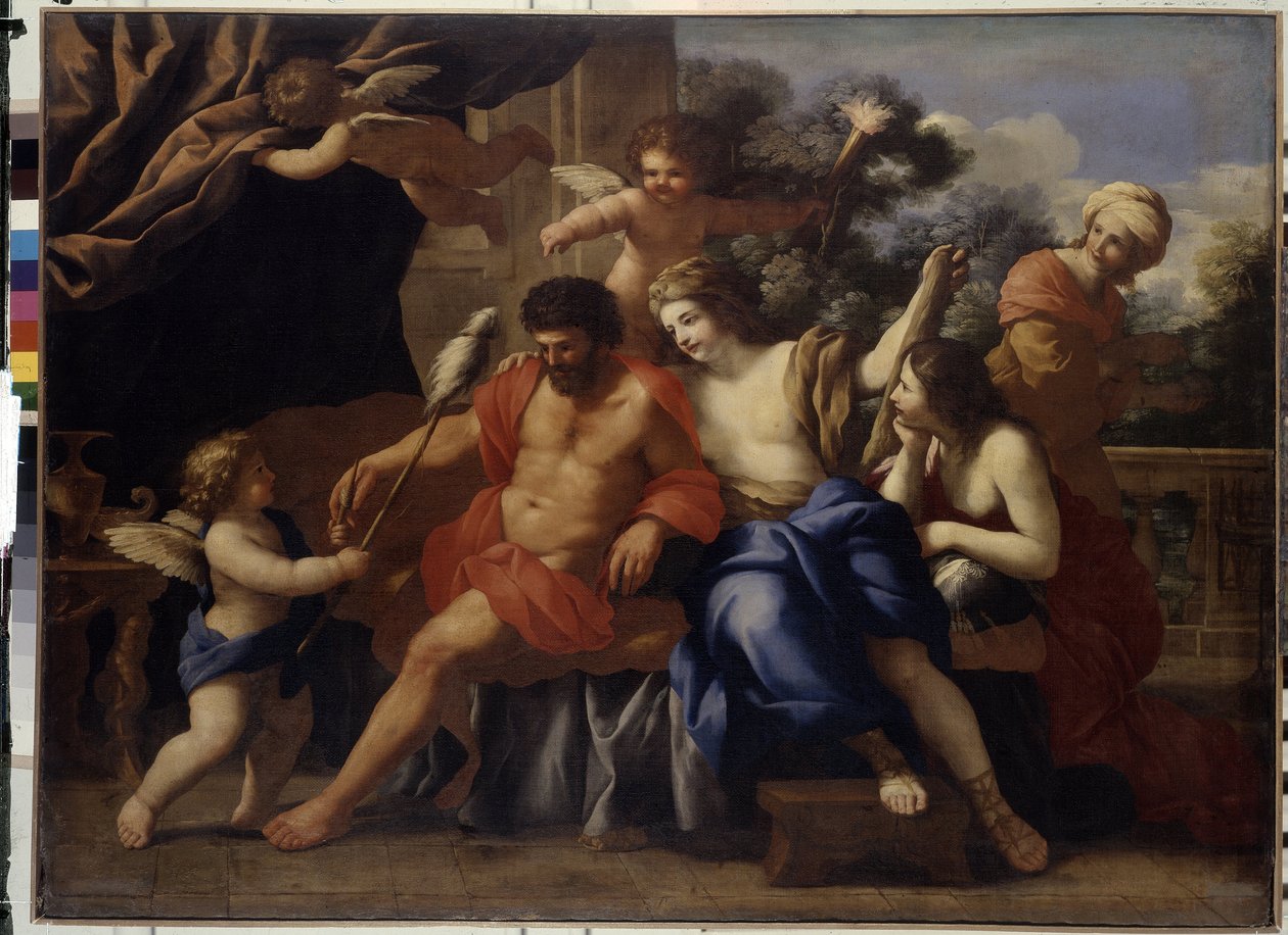 Hercules en Omphale door Giovanni Francesco Romanelli