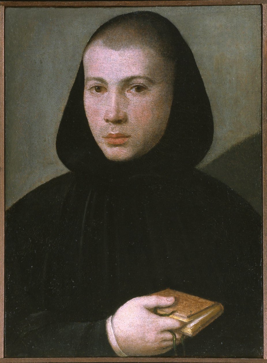 Portret van een jonge Benedictijnse monnik door Giovanni Francesco Caroto