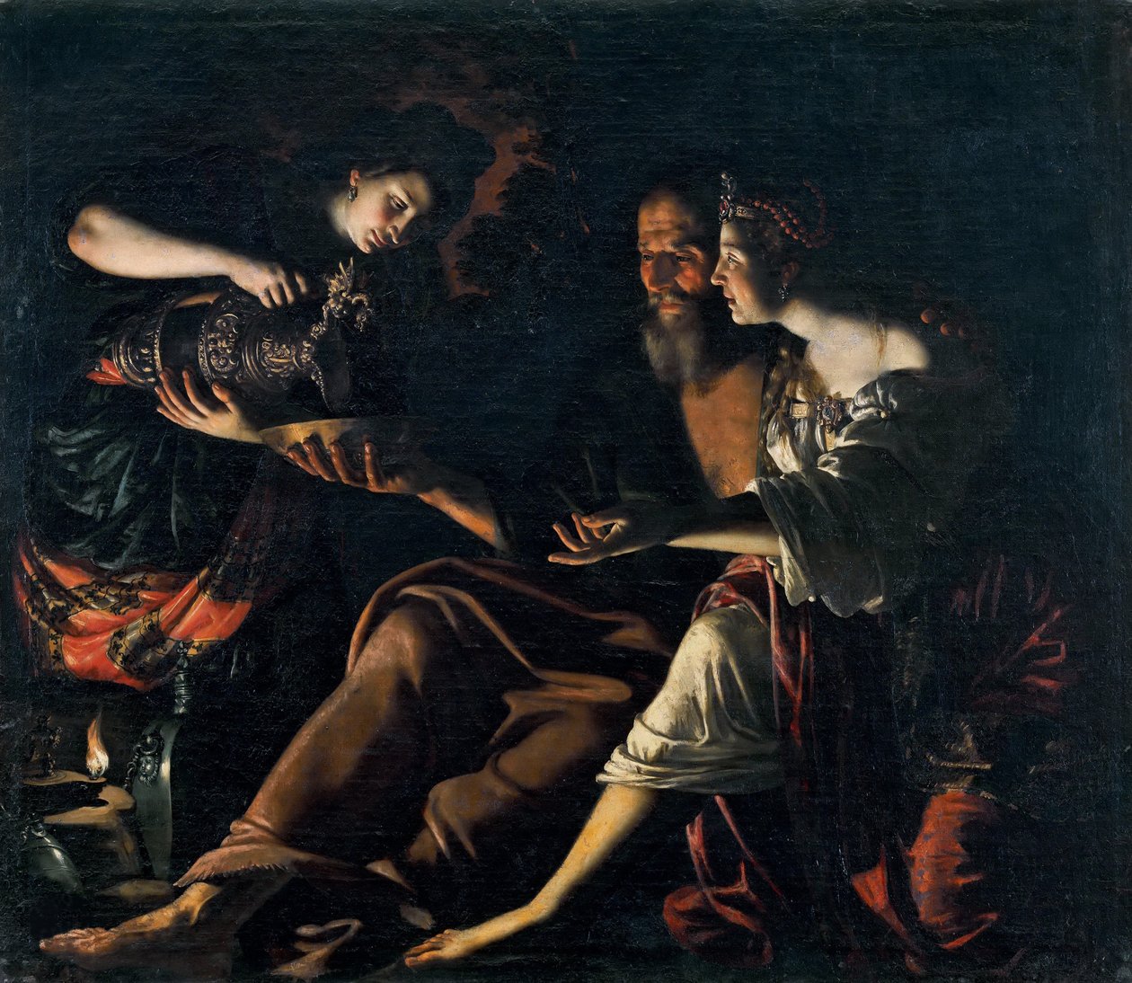 Lot en zijn Dochters, 1617 door Giovanni Francesco Guerrieri