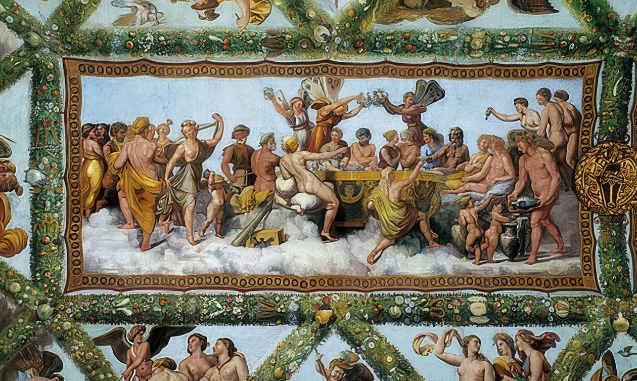 De bruiloft van Amor en Psyche door Giovanni Francesco Penni